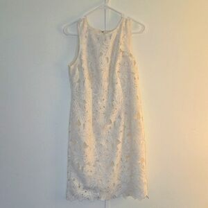 Ann Taylor Cream Lace Dress